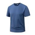 thumbnail image 1 of Daiosportswear Men's Short Sleeve T-Shirt Quick Dry Workout Athletic Running Swim Tops Tee Rash Guard Performance Shirts Blue XXL(XXL), 1 of 7