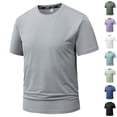 thumbnail image 1 of Daiosportswear Men's Short Sleeve T-Shirt Quick Dry Workout Athletic Running Swim Tops Tee Rash Guard Performance Shirts White XL(XL), 1 of 5