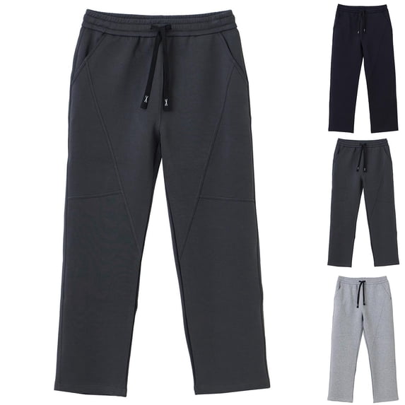 Daiosportswear Men's Straight Leg Loose Pants Solid Color Casual Sports Workout Trousers Gray XL