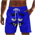 thumbnail image 1 of Daiosportswear Men's Summer Animal/Cartoon Print Board Shorts, Lightweight Quick-Dry Swimwear with Adjustable Drawstring Blue-M S(S), 1 of 5