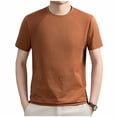 thumbnail image 1 of Daiosportswear Mens T Shirt - Short Sleeve Crew Neck Soft Fitted Elastic Tees Fresh Classic Tshirts Orange XXXXL(XXXXL), 1 of 9