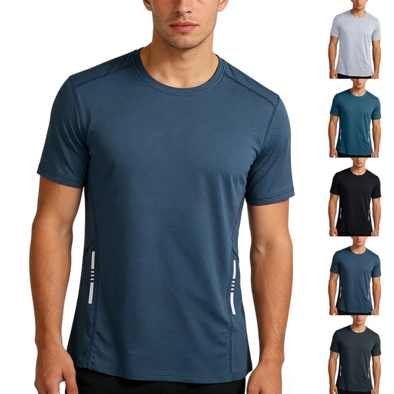 Daiosportswear Mens Workout Shirts Dry Fit Sun Protection Athletic Short Sleeve Shirt Upf 50+ Gym Running Swim Rash Guard Top White XL(XL)
