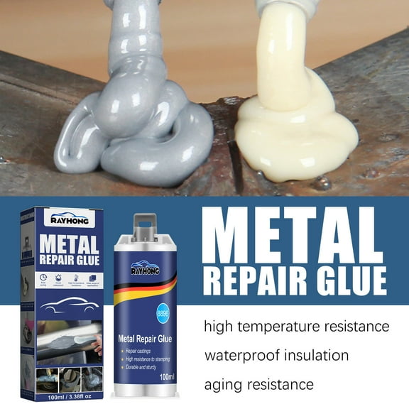 Daiosportswear Metal Casting Glue,Welding Adhesive 1Pc,High Temperature Resistant,Strong Adhesion,Fast Solidification,Machinable,for Steel/Iron/Aluminum,Repairs Cracks/Pores/Scratches,Industrial Use