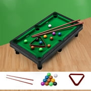 Daiosportswear Mini Pool Table Set Portable Small Tabletop Billiards Game with 1pool table 2 Sticks, 11 Balls and Triangle for Travel Party