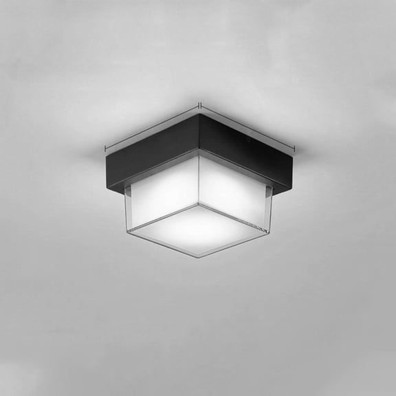 Daiosportswear Modern Iron Outdoor Waterproof Ceiling Light, Terrace, Hallway, Balcony Wall Lamp, Durable, Rustic Decor, LED Soft Lighting, Home/Commercial Use, 12in Fixture