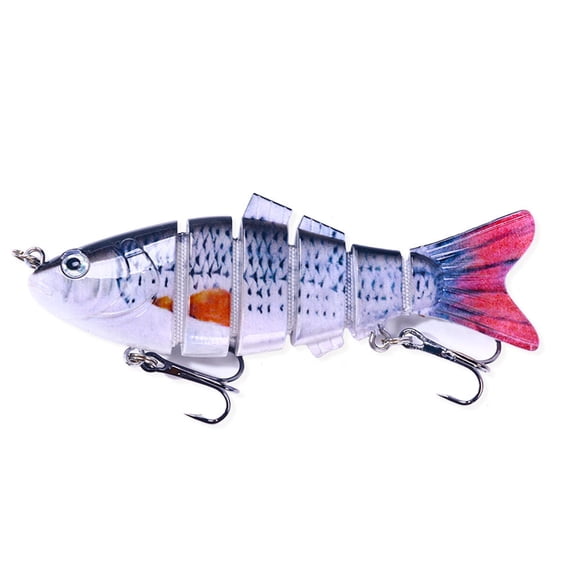 Daiosportswear Multi-Stage Fish Lure,Sinking Swimbait 1Pc,ABS Plastic,3.9in,Lifelike Patterns,3D Eyes,Stainless Steel Rattle,Hand-Painted,for Bass/Crappie/Catfish,Saltwater/Freshwater,Fishing Bait