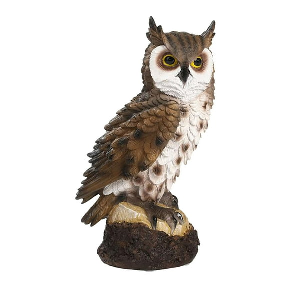 Daiosportswear Owl Statue Decor, Outdoor Resin Owl Figurine Owl Sculpture for Home Decor Gardening Resin Crafts Owls Rats and Birds Garden Decorations