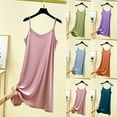 thumbnail image 1 of Daiosportswear Pajama for women Satin Nightgowns for Women Babydoll Lingerie Slip Dress Sleepwear V Neck Nighty Chemise Purple XL(XL), 1 of 3