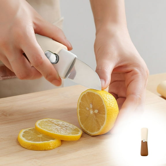 Daiosportswear Peeling Knife,Peeler,Plastic,7.2x2.1in,Stainless Steel Blade,2-in-1,Fruit Knife Set,Ergonomic Handle,Long-Lasting,Household/Outdoor/Travel,for Fruit/Vegetable Peeling/Cutting