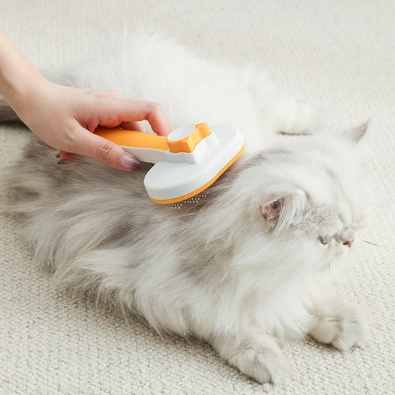 Daiosportswear Pet Grooming Brush,Stainless Steel Deshedding Tool,7.1x3.9x1in,PP+HTPE,Skin-Friendly,Massage Pins,Easy Clean,for s/Cats/Rabbits,Long/Short Hair