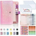 thumbnail image 1 of Daiosportswear Planner,Undated Budget Ledger 1Pc,A6 Size,Financial Planning Log,Goal Notebook,Loose-Leaf,Dowling Paper,Inner Pocket,Zipper Bags,Gold Foil Cards,for Home/office,Expense Tracking, 1 of 9