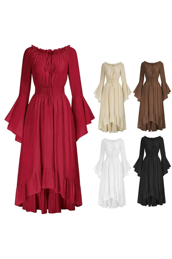 Plus Size Costumes Dress for Women Medieval Fairy Dress Mesh Halloween Costumes Dress Cosplay,Dresses for Women White 10(XL)