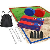 Daiosportswear Portable Beach Volleyball Court Boundary Line Kit, Quick Setup with Sandbags & Pins, Durable Polyester Material, Outdoor Sports Equipment
