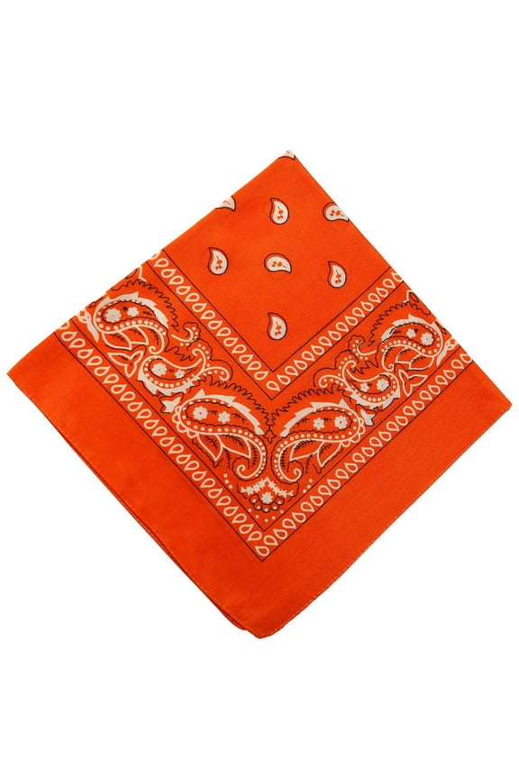 Daiosportswear Pure Cotton Bandana, Multi-Purpose Square Handkerchief, Face Mask headband for Men and Women Cowboy Bandana Head Scarf Double Sided