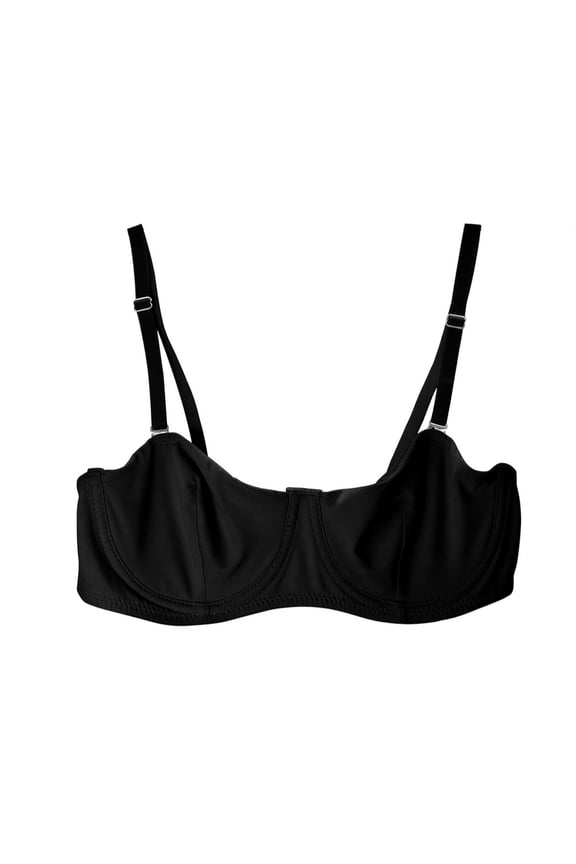 Push Up Bra for Women Hide Back Fat Smoothing Bra Seamless Underwire T-Shirt Bra Black 85B(85B)