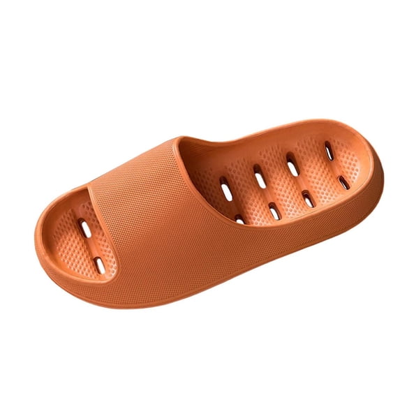 Daiosportswear Shower Shoes Quick Dry Non-Slip Bathroom Slippers Shower Sandals for Women Dorm Home Slide with Drain Holes,Womens Shoes Orange 36-37