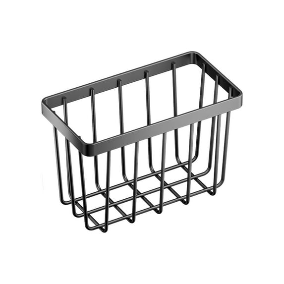 Daiosportswear Stainless Steel Kitchen Sink Corner Sponge Storage Basket Bathroom Nail Frees Shelf Squares Hole Frees Drains Rack Black and Greys