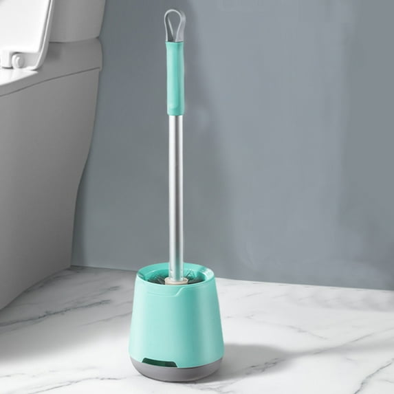 Daiosportswear Toilet Brush with Holder Hard Bristles Bathroom Cleaning Bowl Brush Kit Modern and Compact Toilet Cleaner Brush Long Handle Bristles for Bathroom