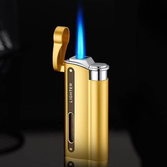 Daiosportswear Torch Lighter,Windproof Refillable Lighter 1Pc,Adjustable Jet Flame,Alloy,Heat-Resistant Ceramic,Flame Lock,for Barbecue/Kitchen/Fireplace,Candles,Gas Not Included,Ideal Gift