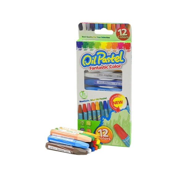 Daiosportswear Toy for Kids Hexagon Oil Pastels Set Smooths Multicolor Drawing Sticks for Creatives Expression