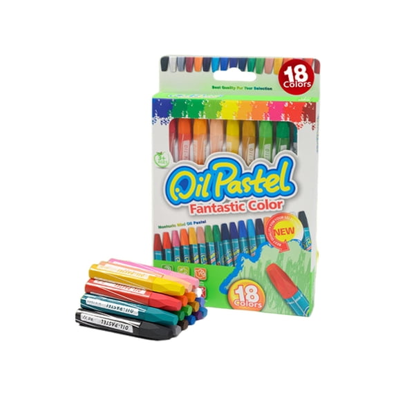 Daiosportswear Toy for Kids Hexagon Oil Pastels Set Smooths Multicolor Drawing Sticks for Creatives Expression