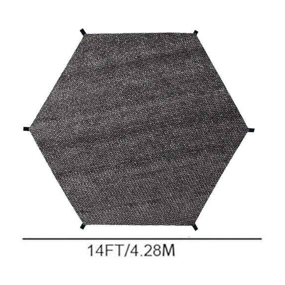 Daiosportswear Trampoline Sun Shade Cover,8-14ft Sun-Protection Trampoline Cover,Cloth Material,UV Resistant,Anti-Tear,Fixed Straps,Easy Install,Foldable,Outdoor Backyard Use,Trampoline Accessory