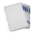 thumbnail image 1 of Daiosportswear Transparent Storage Box,4-Pack Clear Plastic File Case,Document/Paper/Mask Storage,Stackable,Lightweight,Transparent Cover,Buckle Closure,Household Organizer,Closet/Room Use, 1 of 2