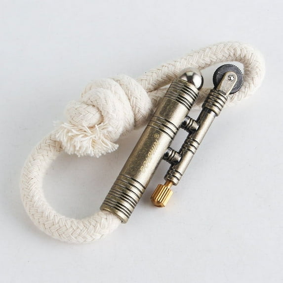 Daiosportswear Vintage Lighter Retro Trench Rattlesnake Rope Velvet Metal Lighter Fire Starter Camping Outdoors,No need for Kerosene/gas