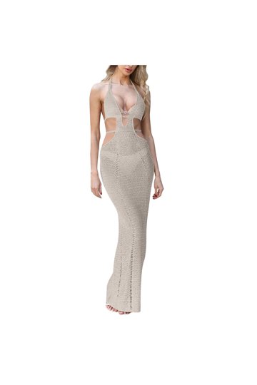 Long Lace Open Back Dresses