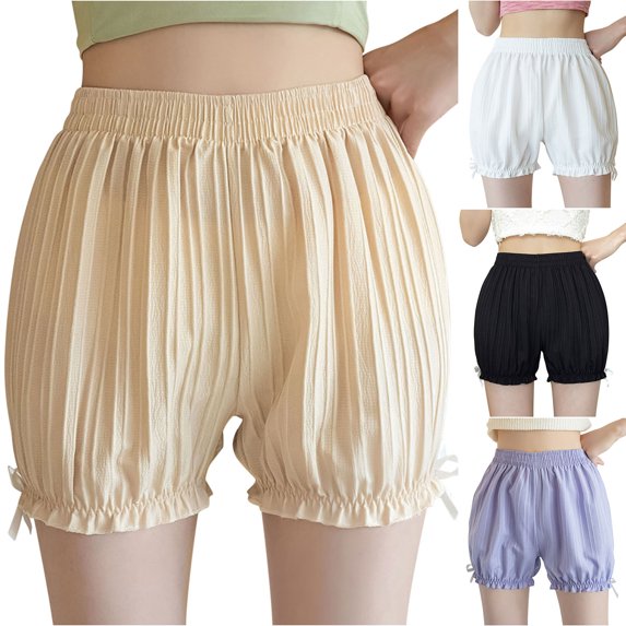 Daiosportswear Women'S Cotton Lace Hem Bloomers Pumpkin Dance Short,Shorts for Women