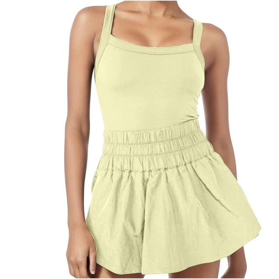 Daiosportswear Women'S Square Neck Sleeveless Romper Jumpsuit Summer One Piece Outfit,Shorts for Women