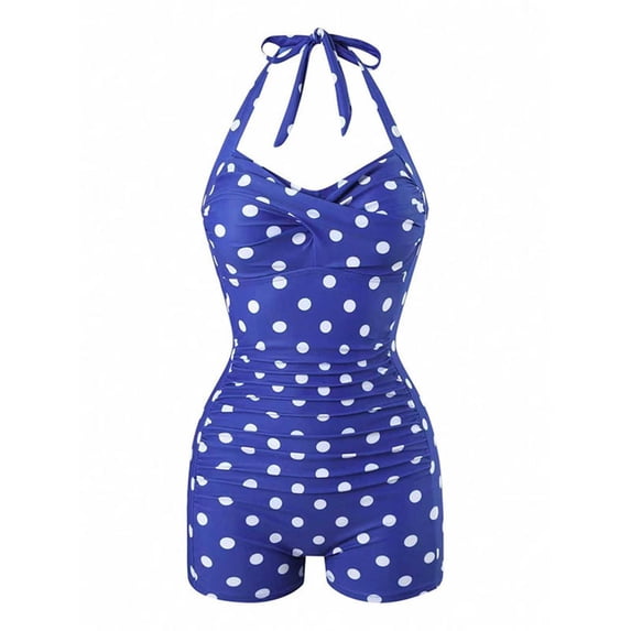 Daiosportswear Women'S Swimsuits V Neck Bathing Suit for Women Swimsuits Blue M(M)