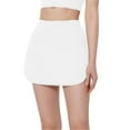 thumbnail image 1 of Daiosportswear Women'S Tennis Skirt Shorts High Waisted Golf Skorts with Pockets Workout Athletic,Shorts for Women White L(L), 1 of 6