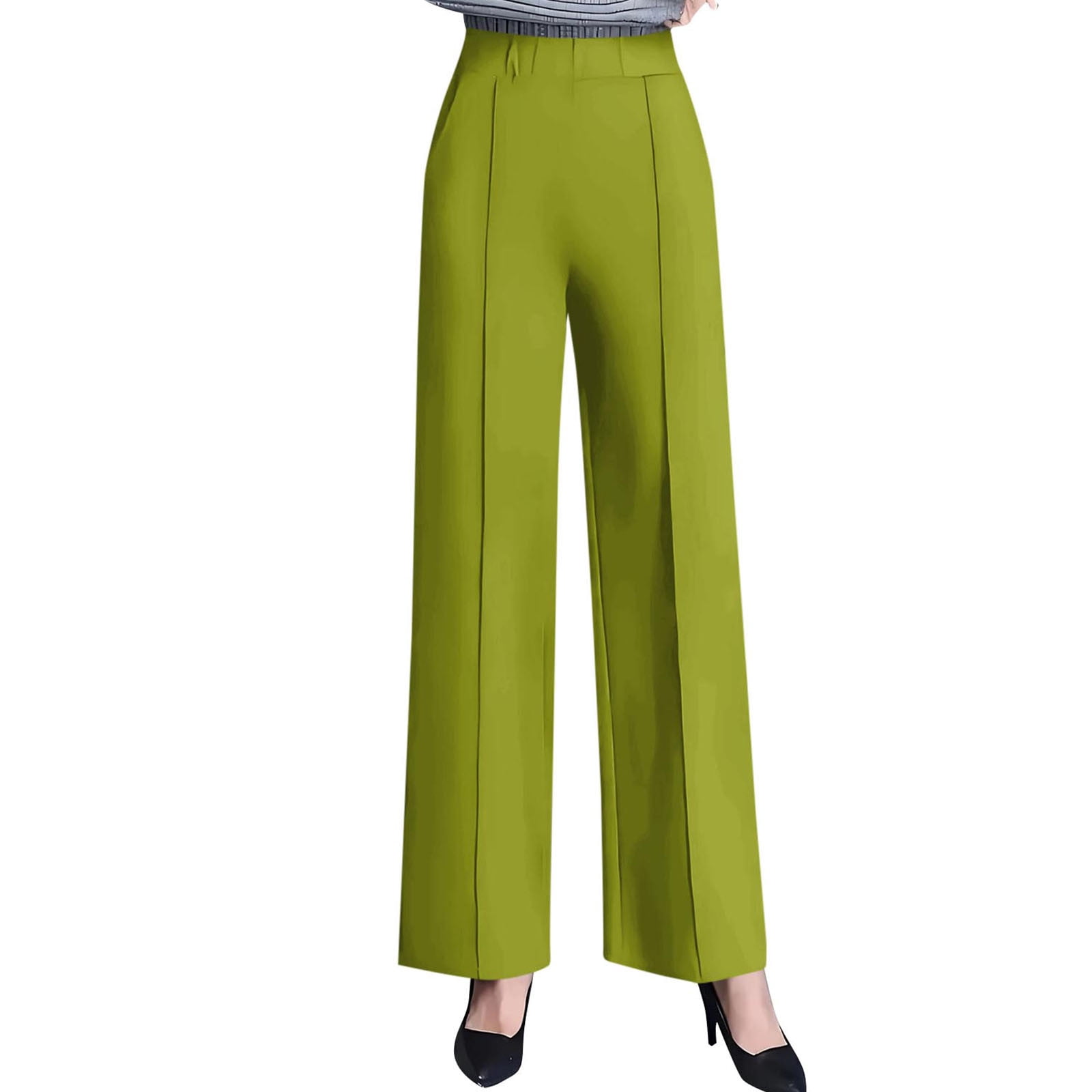 Daiosportswear Women Wrinkle-Free Flowy office Pants Slacks Breathable ...