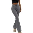 thumbnail image 1 of Daiosportswear Women's Bell Bottoms Stretchy Flare Jeans - Slim Fit High Waisted Stylish 90s Denim Pants with Pockets Sparkling diamond design,pants for women Dark Gray XXL(XXL), 1 of 7