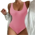 thumbnail image 1 of Daiosportswear Women's One Piece Swimsuits Athletic Modest Sport Bathing Suits Scoop Neck U Back Training Racing Swimwear Pink 14(XXXL), 1 of 3