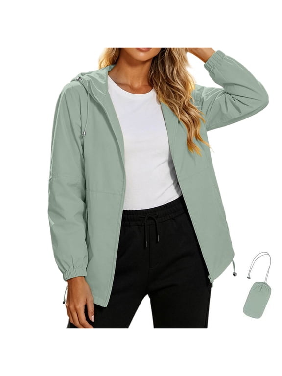 Women's Softshell Jacket with Hood Fleece Lined Warm Lightweight Waterproof Insulated Windbreaker Jacket Mint Green