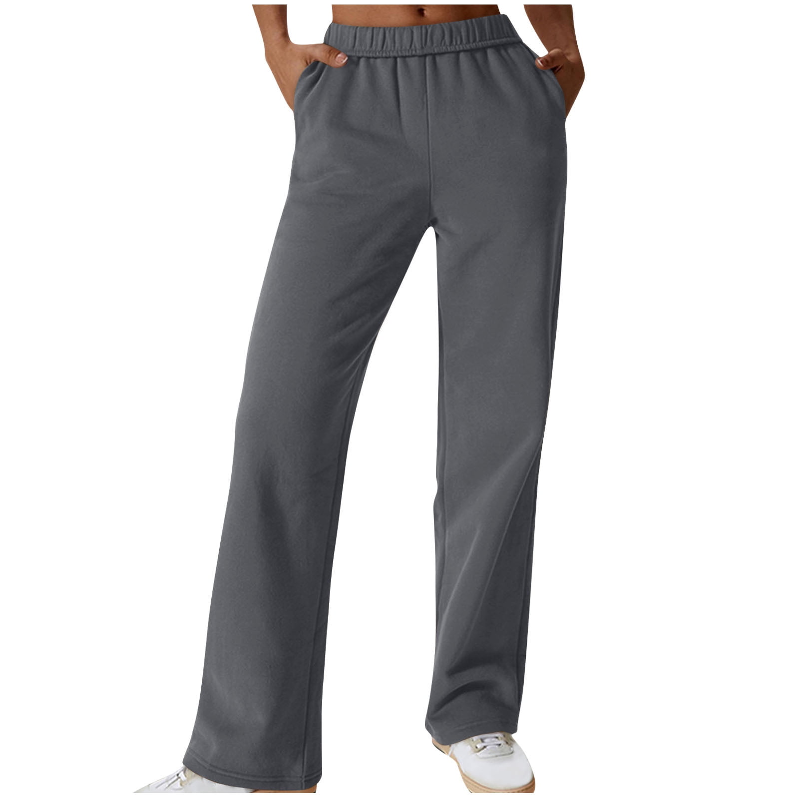 Daiosportswear Womens Sweatpants Fall Baggy Wide Leg Sweatpant Fleece ...