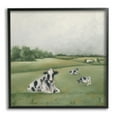 thumbnail image 1 of Dairy Cows Grazing in Rolling Green Field Farms Landscape Framed Art Print Wall Art, 17x17, 1 of 8