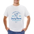 thumbnail image 1 of Dairy Farm Men’s T-Shirt 100% Cotton Casual Short Sleeve Tops Gift Tee White 3XL, 1 of 5