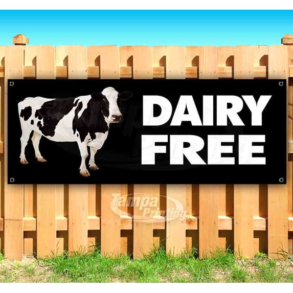 Dairy Free 13 oz Vinyl Banner With Metal Grommets