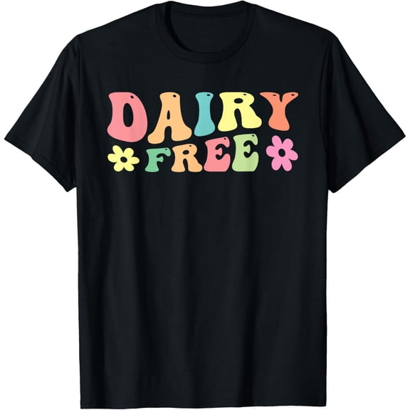 Dairy Free Lactose Intolerant T-ShirtMen and women, Black T-shirt, size: Extra large