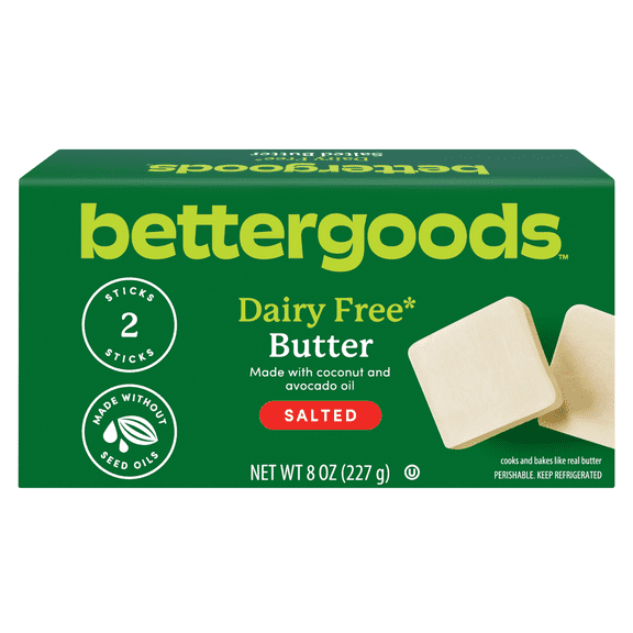 bettergoods Dairy-Free Salted Butter Sticks, 8 oz, 2 Sticks