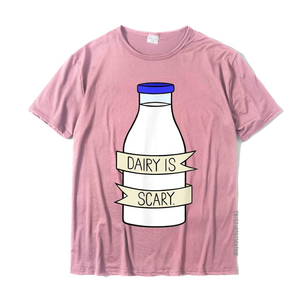 Dairy Is Scary VeganLactose Intolerant T Shirt Cotton Men Top TShirts