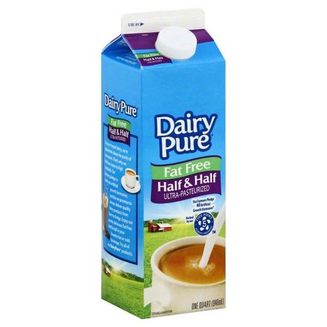 Dairy Pure FatFree Half & Half, 1 Quart