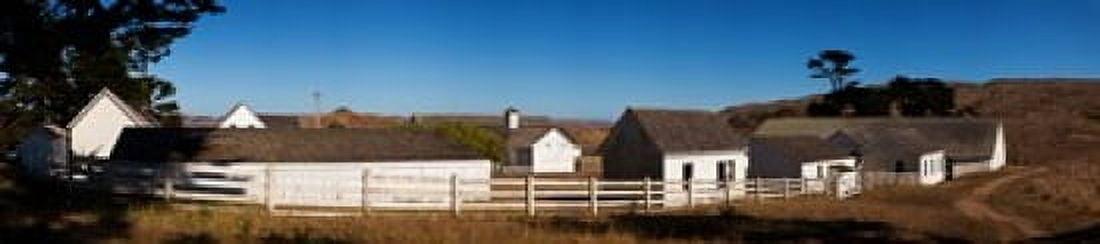 Dairy buildings at Historic Pierce Point Ranch Point Reyes National Seashore Marin County California USA Canvas Art - Panoramic Images (44 x 10)