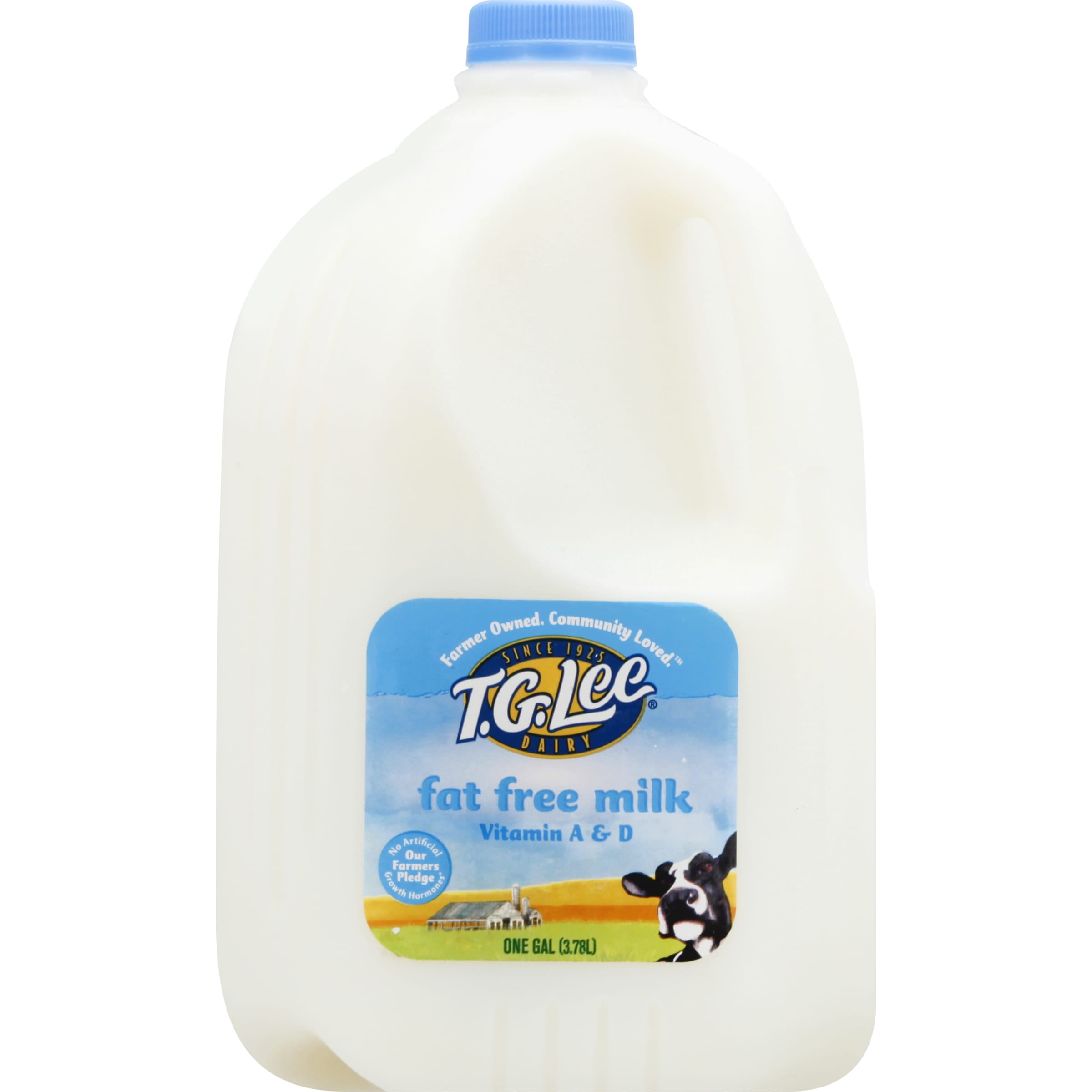 DairyPure Fat Free Milk with Vitamin A and Vitamin D, Skim Milk Bottle