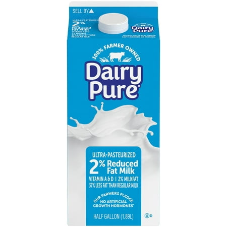 DairyPure Milk 2% Reduced Fat Ultra-Pasteurized Half Gallon