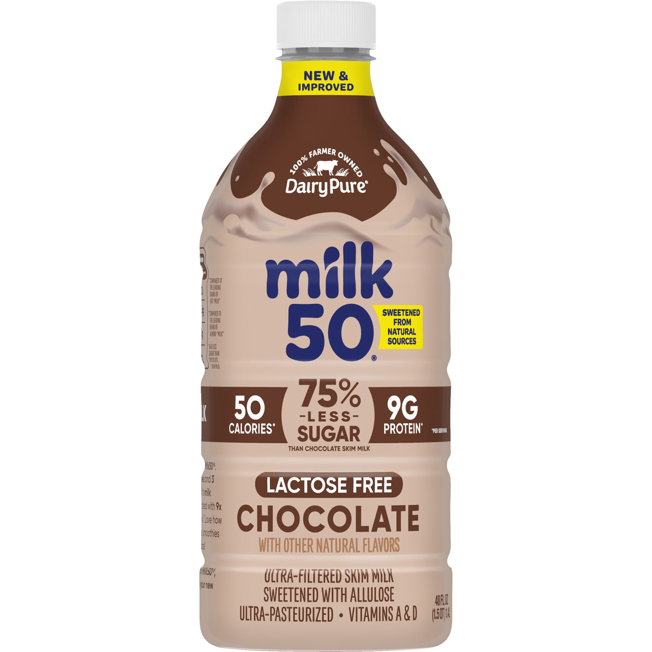 DairyPure Milk50 Chocolate Lactose Free Skim Milk, 48 Fl Oz