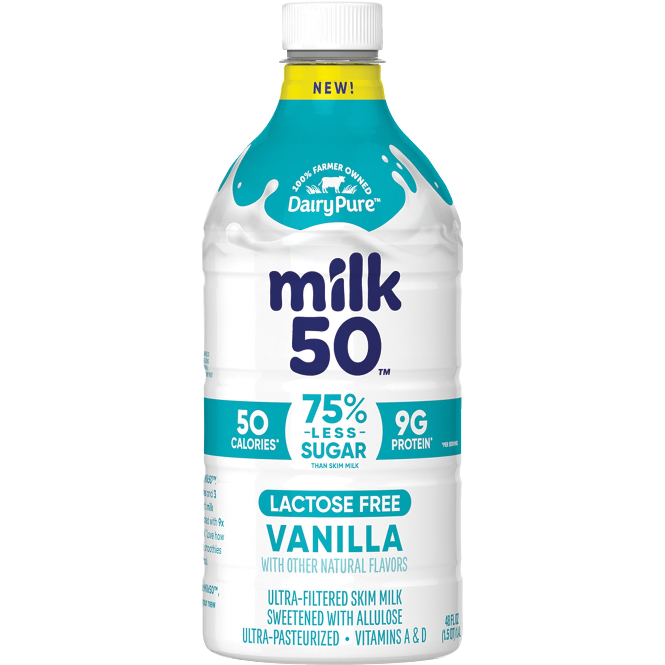 DairyPure Milk50 Vanilla Lactose Free Skim Milk, 48 Fl Oz